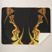 Couverture Sherpa Achempong Opulent Swirl  Liquid Luxury Gold Black (Devant (Horizontal))
