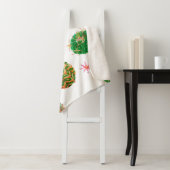 Couverture Sherpa ?actus motif floral transparent arrière - plan, wa (En situation)