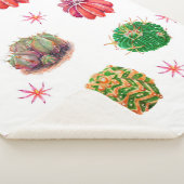 Couverture Sherpa ?actus motif floral transparent arrière - plan, wa (3/4)