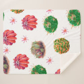 Couverture Sherpa ?actus motif floral transparent arrière - plan, wa (Devant (Horizontal))