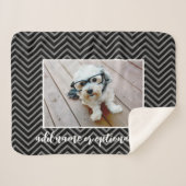 Couverture Sherpa Add Your Own Horizontal Photo — CAN edit black (Devant (Horizontal))