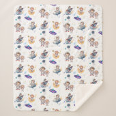 Couverture Sherpa Adorable Astronaut & Planet Sherpa Baby Blanket (Devant)