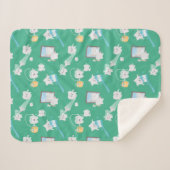 Couverture Sherpa Adorable Bébé Dents Bureau dentaire Dentiste (Devant (Horizontal))