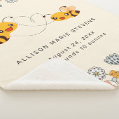 Couverture Sherpa Adorable Bumble Bees & Fleurs Bébé Statistiques de (3/4)