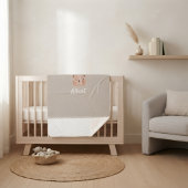 Couverture Sherpa Adorable Customizable Baby Blanket with Bear