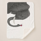 Couverture Sherpa Adorable éléphant et mignonne coccinelle (Devant)