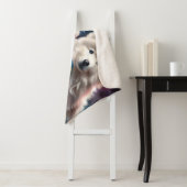 Couverture Sherpa Adorable Fluffy Samoyé Chiots, Planètes Terre (En situation)