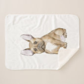 Couverture Sherpa Adorable french bulldog puppy (Devant (Horizontal))