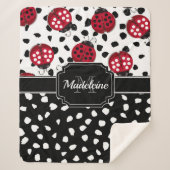 Couverture Sherpa adorable Ladybugs (Devant)