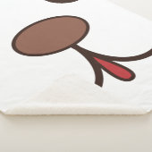 Couverture Sherpa Adorable mignon chien visage enfants blanc (3/4)