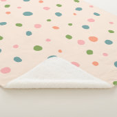 Couverture Sherpa Adorable mignon pois motif rose moderne vert (3/4)