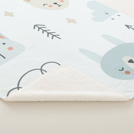 Couverture Sherpa Adorable poupée pastel enfants motifs (3/4)