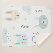 Couverture Sherpa Adorable poupée pastel enfants motifs (Devant (Horizontal))