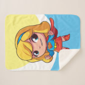 Couverture Sherpa Adorable Stance Supergirl (Devant (Horizontal))