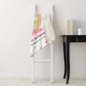 Couverture Sherpa Adorable Teddy Bear Baby Girl Stats de naissance (En situation)