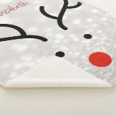Couverture Sherpa Adorable visage de rennes, Bokeh (3/4)