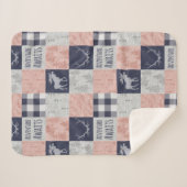 Couverture Sherpa Adventure Await Baby Girl Minky Blanket (Devant (Horizontal))