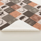 Couverture Sherpa Adventure Await Minky/Sherpa Baby Blanket en rouil (3/4)