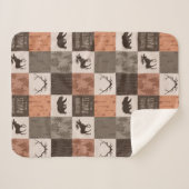 Couverture Sherpa Adventure Await Minky/Sherpa Baby Blanket en rouil (Devant (Horizontal))