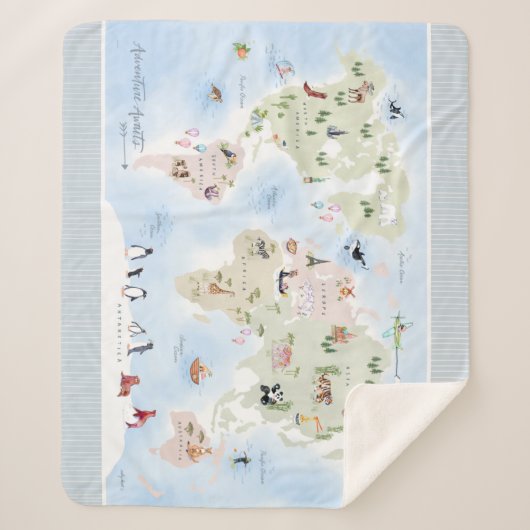 Couverture Sherpa Adventure Await World Map (Devant)