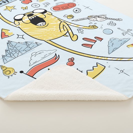 Couverture Sherpa Adventure Time | Party Jake Sketch (3/4)