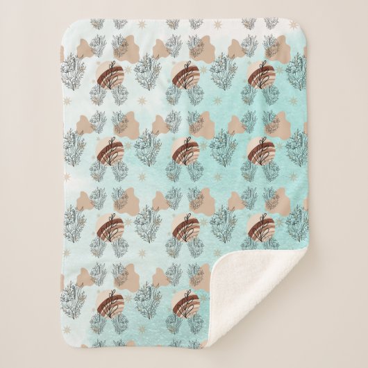 Couverture Sherpa Aesthetic Boho Wildflowers Flowers (Devant)
