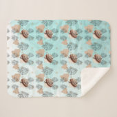 Couverture Sherpa Aesthetic Boho Wildflowers Flowers (Devant (Horizontal))