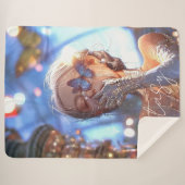 Couverture Sherpa Aesthetic / Dark Fantasy Girl (Devant (Horizontal))