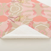 Couverture Sherpa Aesthetic Leaf Design (3/4)