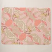 Couverture Sherpa Aesthetic Leaf Design (Devant (Horizontal))