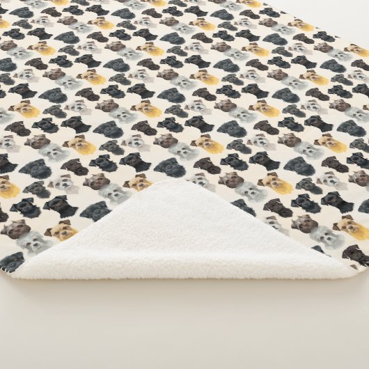 Couverture Sherpa Affenpinscher Chien face Collage Motif (3/4)