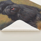 Couverture Sherpa Affenpinscher Peinture à l'huile de chien Portrait (3/4)