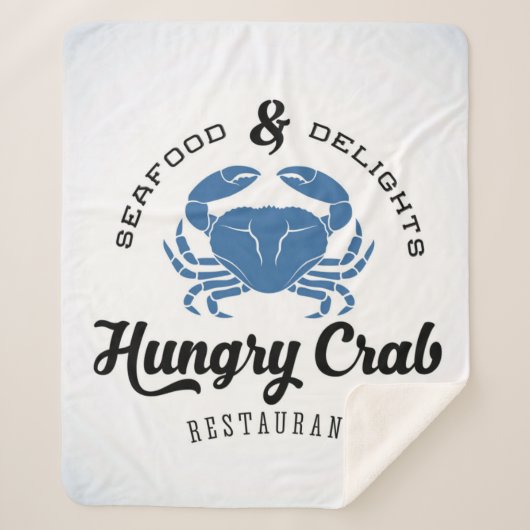 Couverture Sherpa Affiche affamée de restaurant de crabe (Devant)