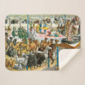 Couverture Sherpa Affiche De Cirque Des Personnes De Différentes Nat (Devant (Horizontal))