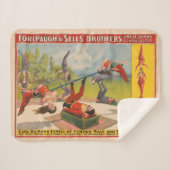 Couverture Sherpa Affiche de cirque montrant des actes acrobatiques, (Devant (Horizontal))