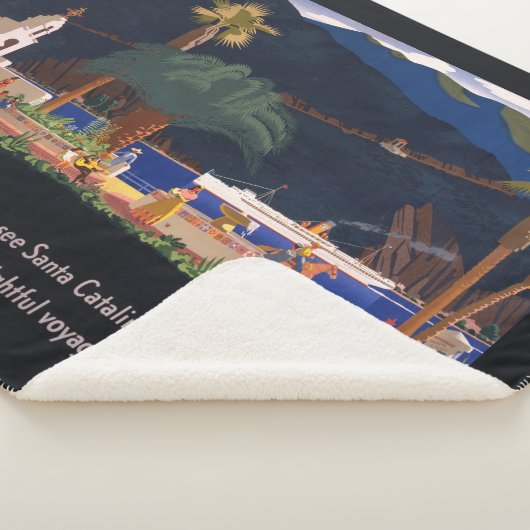 Couverture Sherpa Affiche de voyage - Père Noël Catalina Island, Cal (3/4)