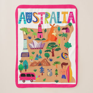 Couverture Sherpa Affiche des monuments emblématiques et de la faune