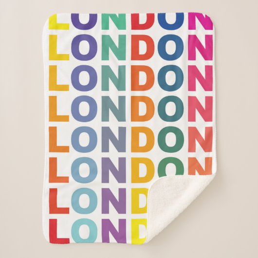 Couverture Sherpa Affiche Retro London Angleterre (Devant)