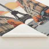 Couverture Sherpa Affiche vintage de Paris (3/4)