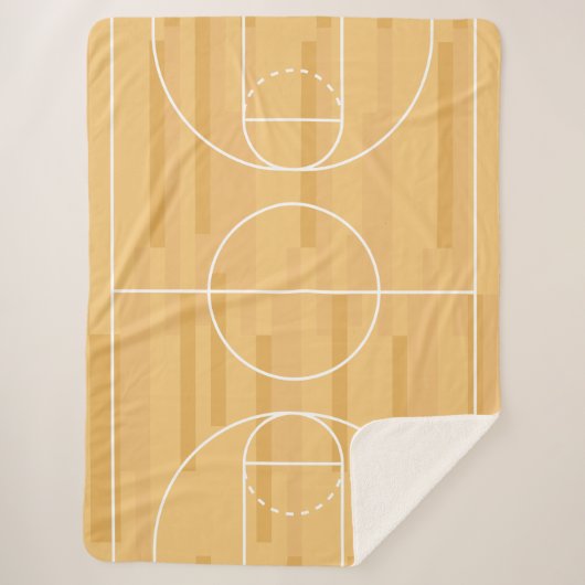 Couverture Sherpa Afficher vos couleurs - Basketball (Devant)