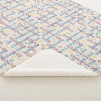 Couverture Sherpa Affirmations Positives pour la Nurserie Bébé Rose