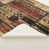 Couverture Sherpa African Patchwork : Grunge Print Arrière - plan (3/4)