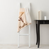 Couverture Sherpa Afro-Américaine Princesse Ballerina avec Couronne  (En situation)