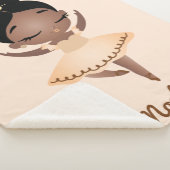Couverture Sherpa Afro-Américaine Princesse Ballerina avec Couronne  (3/4)