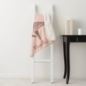 Couverture Sherpa Afro-Américaine Princesse Ballerina avec Couronne, (En situation)