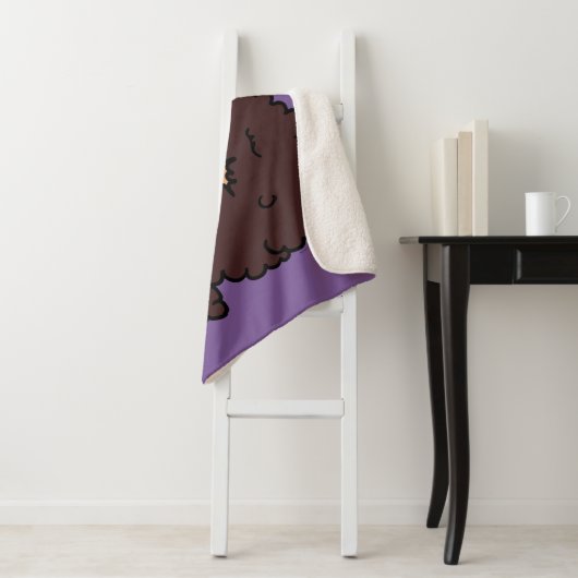 Couverture Sherpa Afro Unicorn | Divin (En situation)