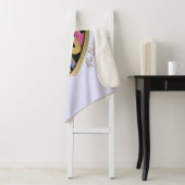 Couverture Sherpa Afro Unicorn Fierce Heart Design (En situation)