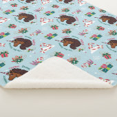 Couverture Sherpa Afro Unicorn Motif de vacances (3/4)