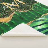 Couverture Sherpa Agate Poster de animal Safari vert (3/4)
