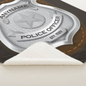 Couverture Sherpa Agent de police personnalisé Sheriff Cop NAME Badg (3/4)